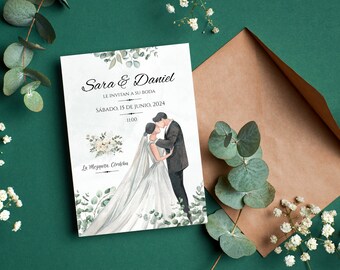 Wedding Invitation, Digital Wedding Invitation, Editable Invitation, Customizable Invitation, Elegant Invitation