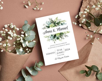 Wedding Invitation, Digital Wedding Invitation, Editable Invitation, Customizable Invitation, Elegant Invitation