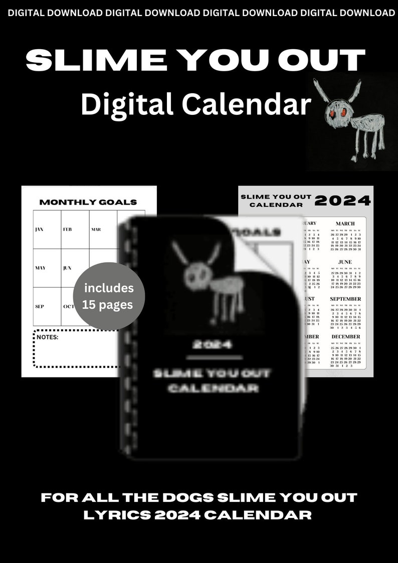 SLIME YOU OUT Drake Digital Calendar Etsy