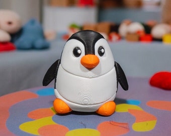 Adorable Chubby Penguin Keychain - Customizable Colors, 6cm Cute Accessory