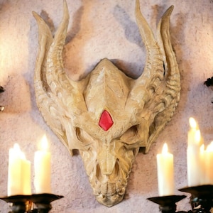 Epic Silver Dragon Skull - High-Quality 3D Printed - Paintable
