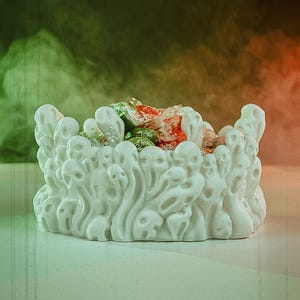 Scary Spectral Candy Holder, 9cm Tall, Customizable Halloween Decor