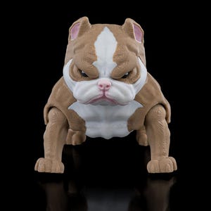 3D Printed American Bully Figurine - 6 cm Detailed Collectible Figure