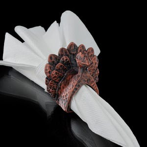 Festlicher Truthahnring Serviettenhalter | 3D Gedruckt | Herbst Dekor