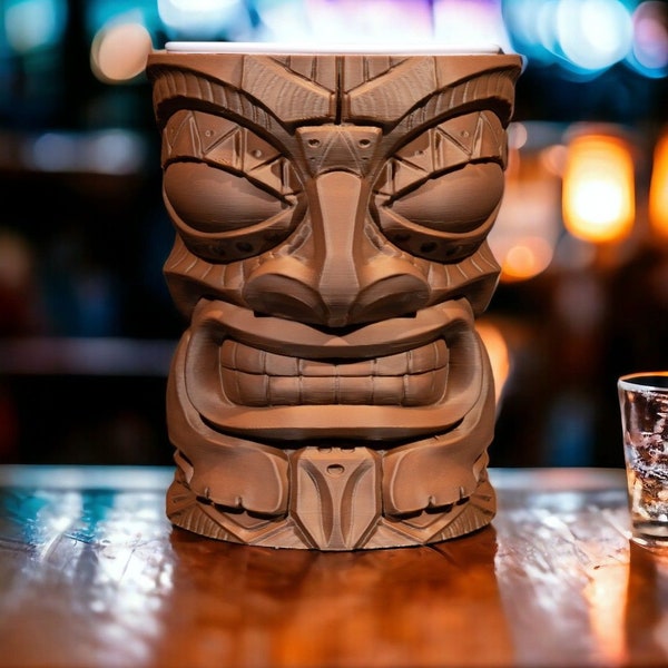 Tropical Tiki Statue Cup Holder - High-Quality 3D Printed
