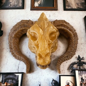 Precious Gold Dragon Skull - High-Quality 3D Printed - Paintable