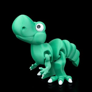 T-Rex Flexi Dinosaur Figure 3D Printed Articulated Reptile Model with Custom Colors, Unique Gift for Kids & Collectors