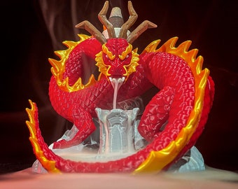 Mystic Dragon Backflow Incense Burner - 3D Printed - Customize