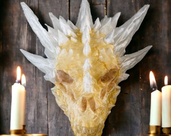 Legendary Gemstone Dragon Skull - High-Quality 3D Printed - Paintable