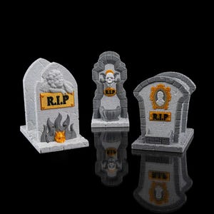 Final Fold RIP Serviettenhalter | 3er Pack |  3D Gedruckte Halloween Dekoration