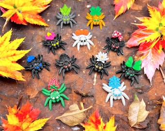 Mini Jumping Spiders - 1.2 Inch Cute 3D Printed Spider Toy - Mystery Pack!