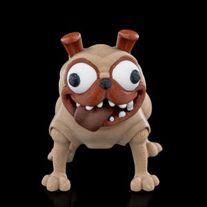 3D Printed Goofy Pug Figurine - 6 cm Adorable Collectible Dog Statue