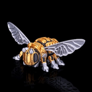 The Mech Bee Pollinator – 3D Printed Mechanical Insect Model, Customizable Futuristic Bee Display Piece