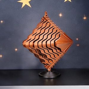Elegant 3D Printed Dust in the Wind Kinetic Art Sculpture - 19cm, Customizable Colors