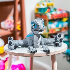 Articulated Velociraptor: 3D Printed Dinosaur Figure