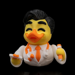 Ducktor the Ducky - Figurka Doktora Kaczki Drukowana w 3D - Wersja Męska lub Żeńska - Zabawny Prezent Medyczny