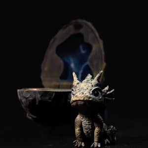 Stenen drakenei - verwijderbare draak | 3D-geprint decor