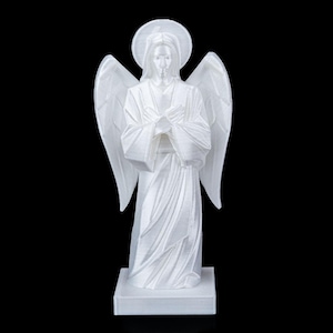 Holy Angel Statue 3D Printed 11cm Tall Religious Figurine Spiritual Home Decor Gift