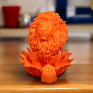 Leo Zodiac Statue - 3D Printed Astrological Decor | High-Quality 15 cm Plastic Figurine