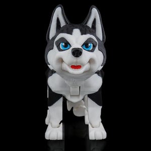3D-geprint husky-beeldje - flexibel, aangepaste kleuren beschikbaar, uniek huisdiersculptuurcadeau