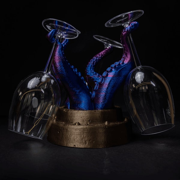 Soporte de copa de vino tentáculo / Soporte de botella impreso en 3D