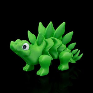 Stegosaurus Flexi Dinosaur Figure 3D Printed Articulated Reptile Model with Custom Colors, Unique Gift for Kids & Collectors