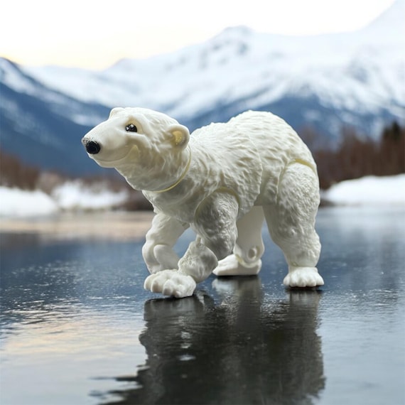 Flexi Polar Bear Articulating Toy: 7 Inch 3D Printed Figurine - Etsy