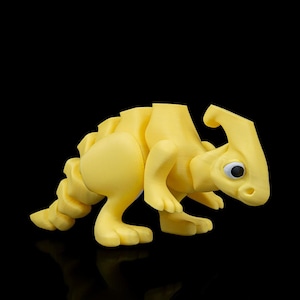 Parasaurus Flexi Dinosaur Figure 3D Printed Articulated Reptile Model with Custom Colors, Unique Gift for Kids & Collectors