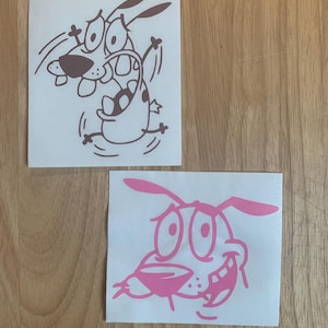Cartoon Dog/ Cowardly/ Courage Vinyl Decal