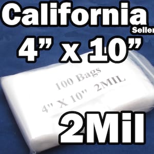 2 mil transparent 100 pièces refermable 10 x 10 po. Sacs zippés mini réutilisables 2 mil bijoux pièce de monnaie verrouillable 10 x 10 po.