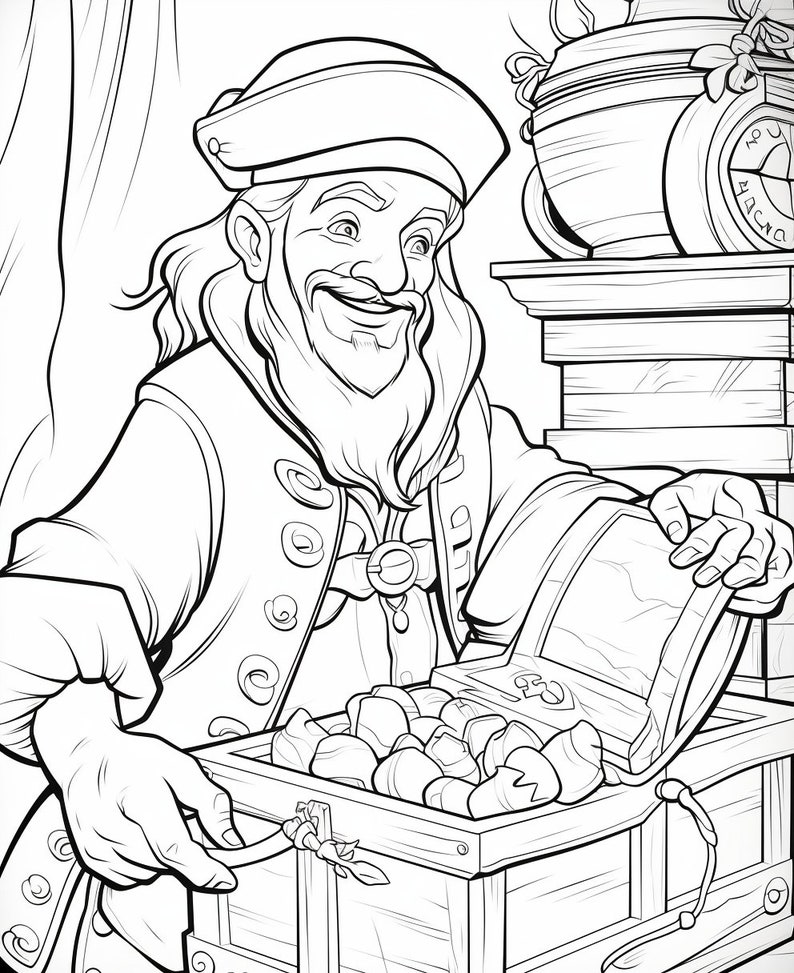 Pirate Colouring in Pictures 25 Pictures Etsy