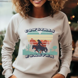 Country Cowboy Shirts for Women Cowgirl Shirt Cowgirls Forever Crewneck Sweatshirt and T-Shirts for Women Cowgirl Inspired Shirts and Tees