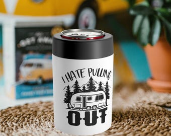 Divertido portabidones para camping: "Odio salir", regalo para autocaravana