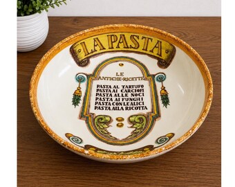 La Compagnia Dei Decori Italië Handgeschilderde pasta serveerschaal Le Antiche Ricette