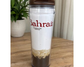 Starbucks Bahrain 2004 Global Icon City Series Travel Tumbler Mug 12oz Brown Lid