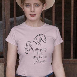 Horse Unisex Shirt Horse T-Shirt Horse Galloping Tee Horse Graphic Tee for Her Horse Shirt For Horse Lover Graphic T-Shirt For Horse Owner
