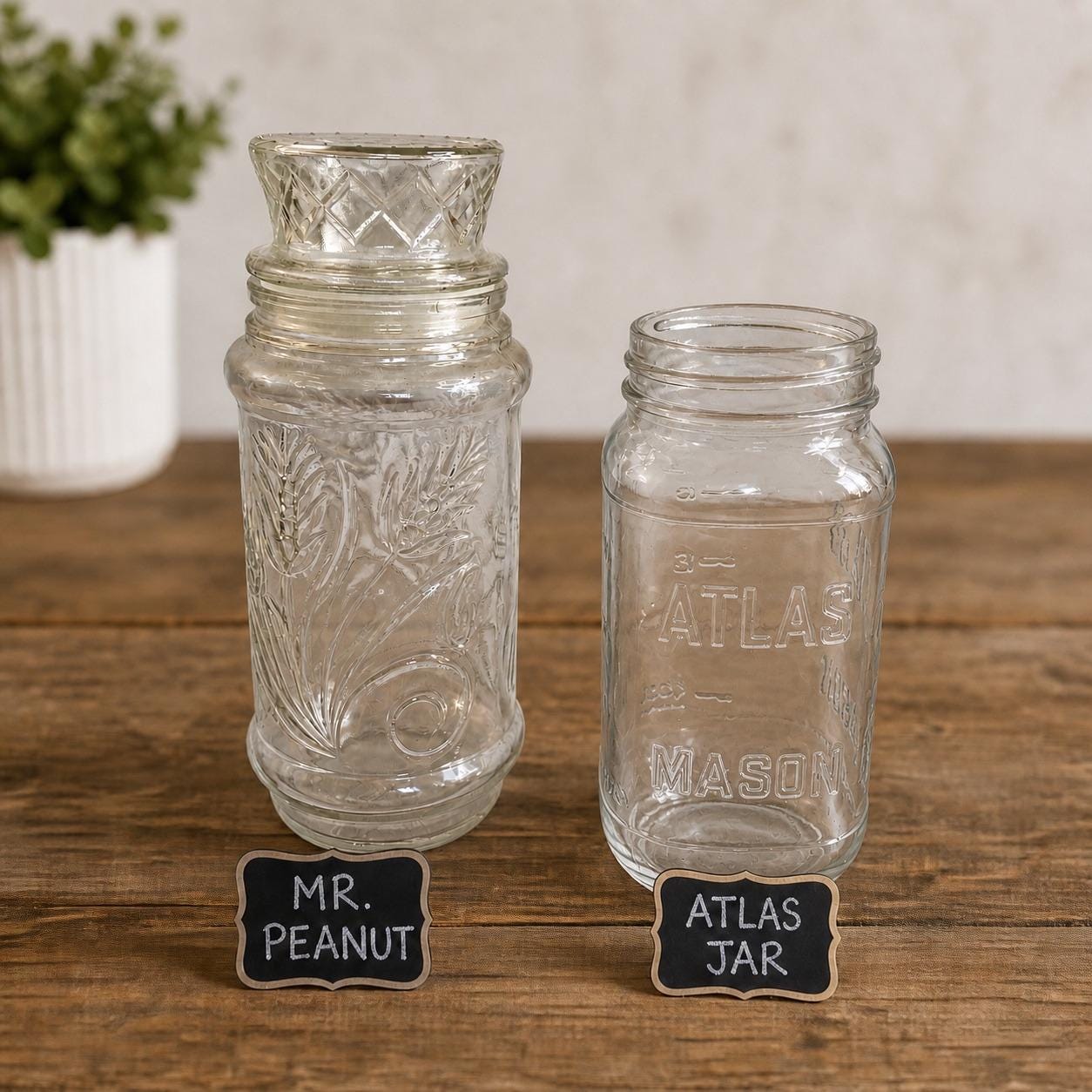 Mr peanut 75th anniversary glass jar - Etsy 日本