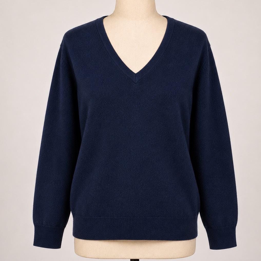 Navy Blue V Neck Sweater - Etsy