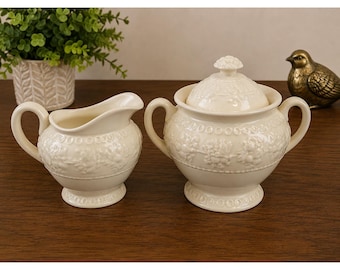 Wedgwood Wellesley Etruria & Barlaston Sugar Bowl Creamer Engeland gemaakt vintage