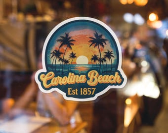 Vinylsticker Carolina Beach – laptopsticker kust