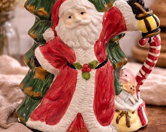 World Bazaar Vintage Santa Pitcher Christmas Tree Kitsch Christmas Decor Festive