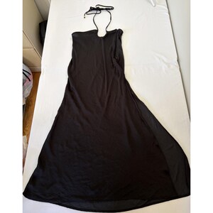 Free People Dress Womens Small Black Twist Halter Beachy Boho Y2K Vintage image 5