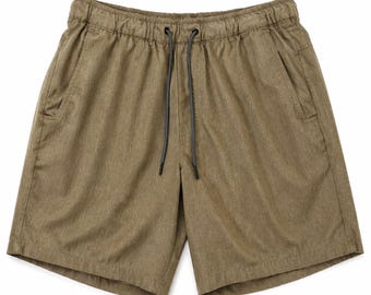 Eddie Bauer Mens Large Khaki Drawstring Shorts Casual Outdoor Dry Fit