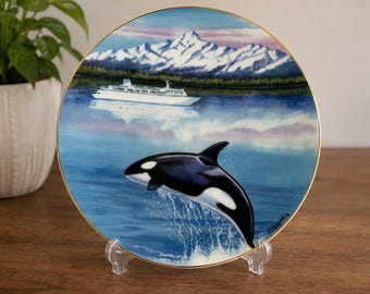 Princess Cruises Alaska 1998 Orca Collector Plate Julie Zsupnik Limited 989/1000