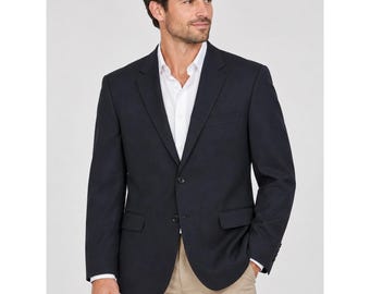 J. Ferrar Mens Modern Fit Blazer Black 2-Button Sport Coat 44 Regular RN 93677