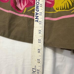 Vintage Anthropologie Floral Mixed Print Cotton A-Line Midi Skirt Olive Pink 2 image 8