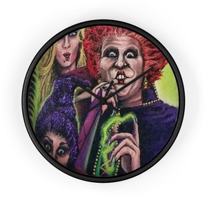 Tis Time! Hocus Witch Wall Clock
