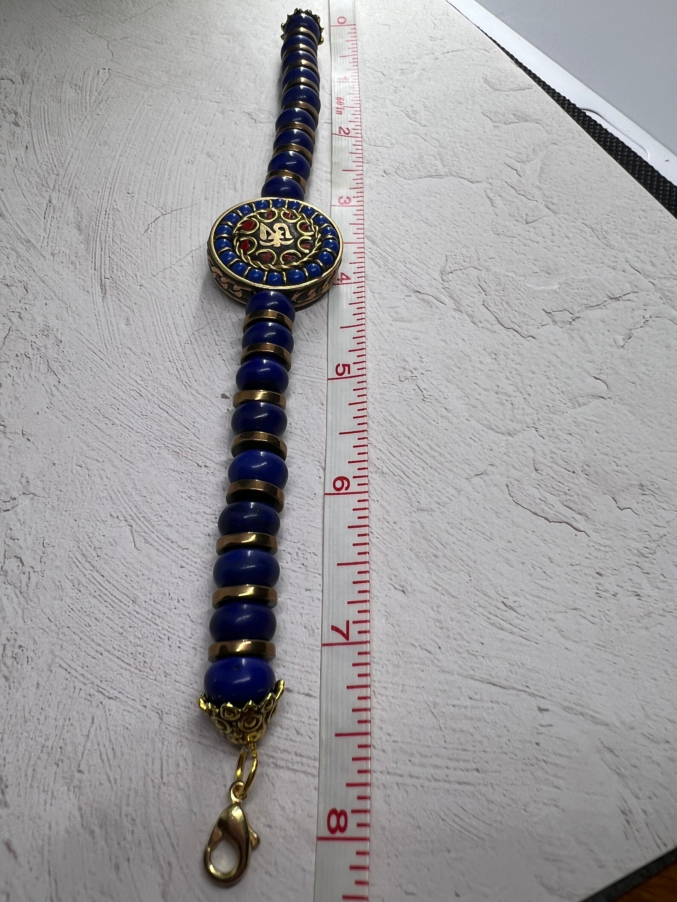 Solidate Blue Solidate Beaded Braclet - Etsy
