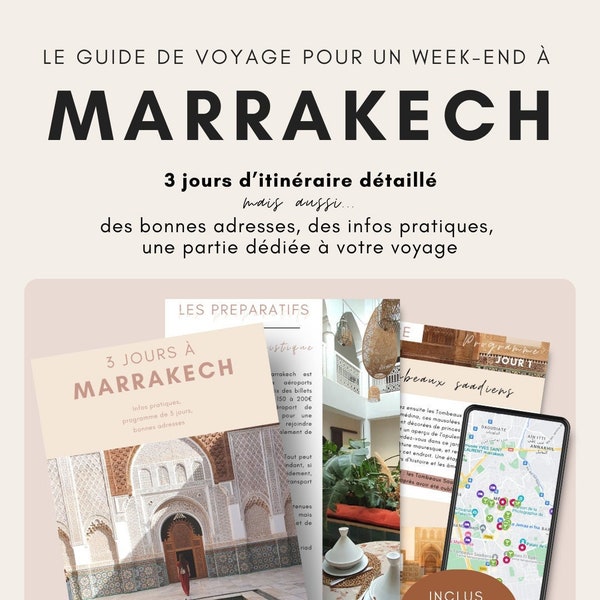 Guide de voyage Marrakech en 3 jours, ebook itinéraire pour un week-end