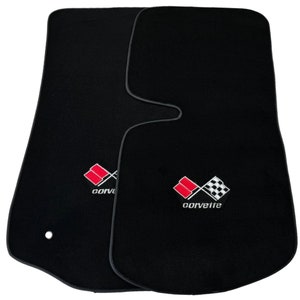 Tapis protecteurs noirs pour Chevrolet Corvette C3 (1968-1982) | Différentes couleurs de garniture